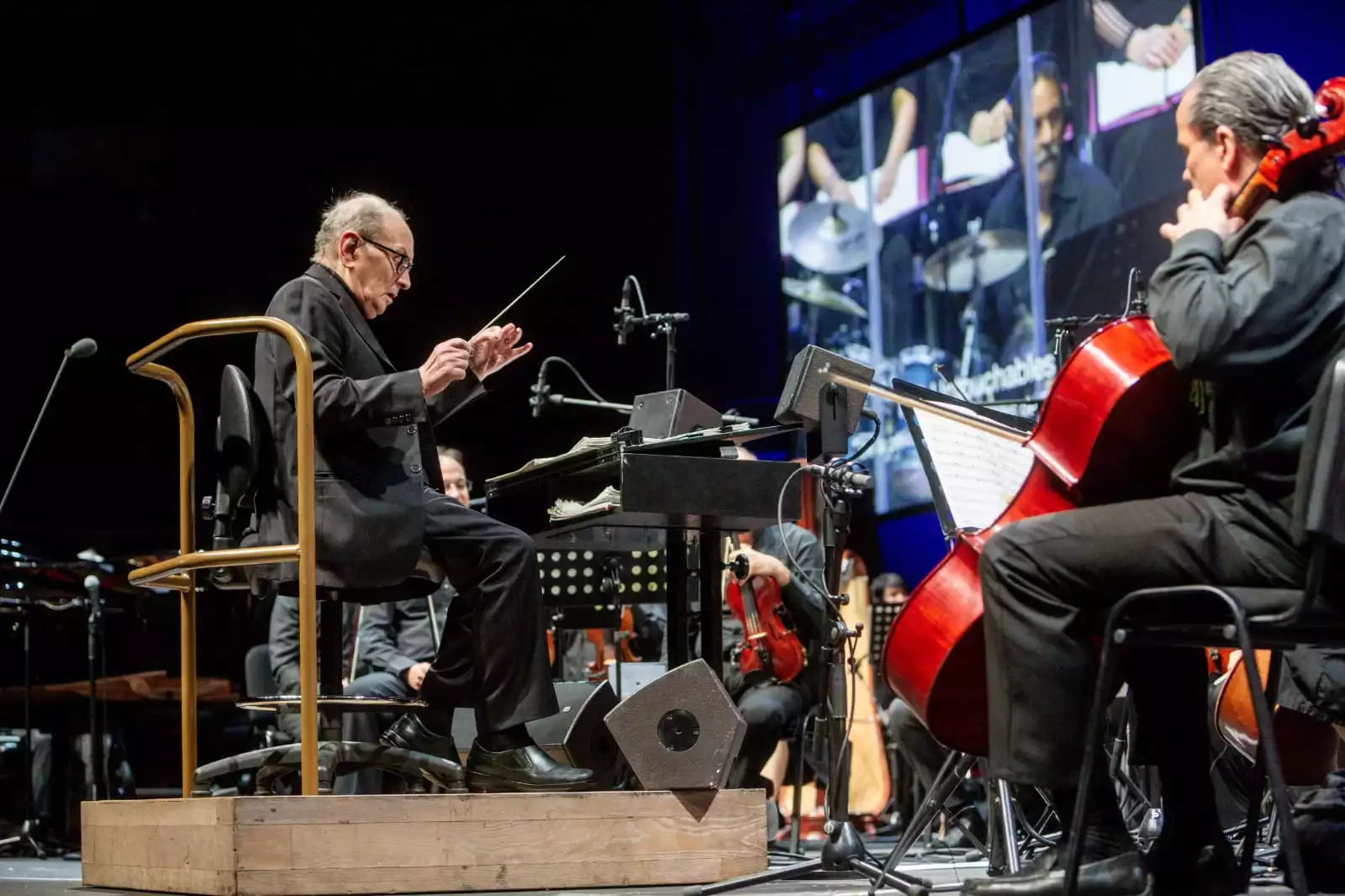 Ennio Morricone en el WiZink Center de Madrid en mayo de 2019