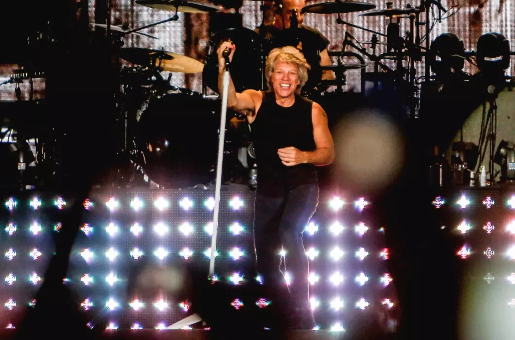 Jon Bon Jovi en el Wanda Metropolitano en julio de 2019