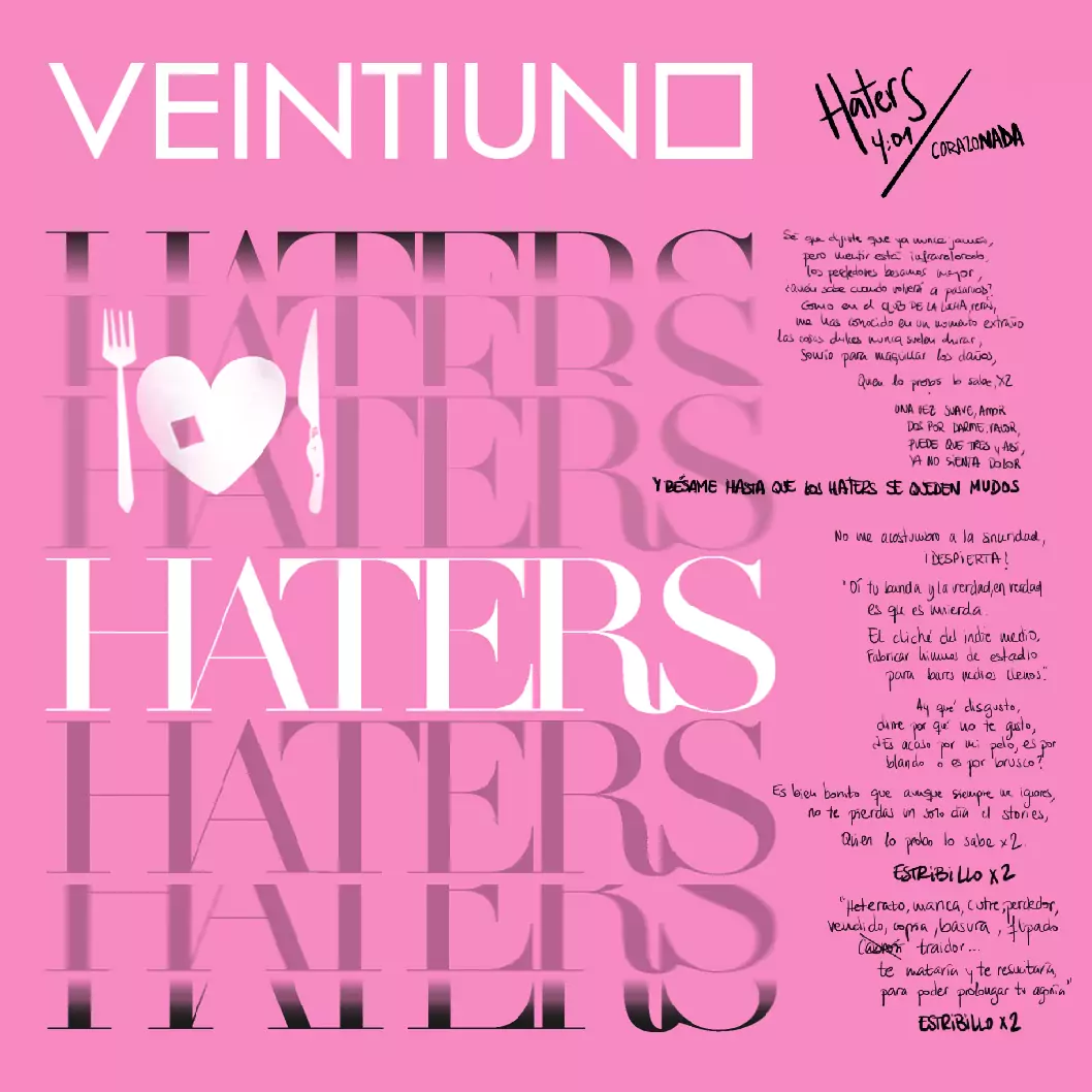 Veintiuno: Bésame hasta que los 'Haters' se queden mudos