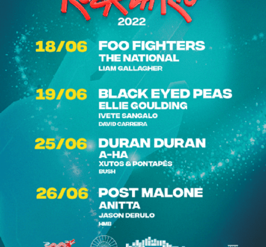 cartel de rock in rio lisboa 2022