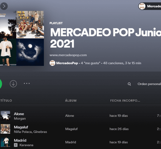 playlist junio 2021