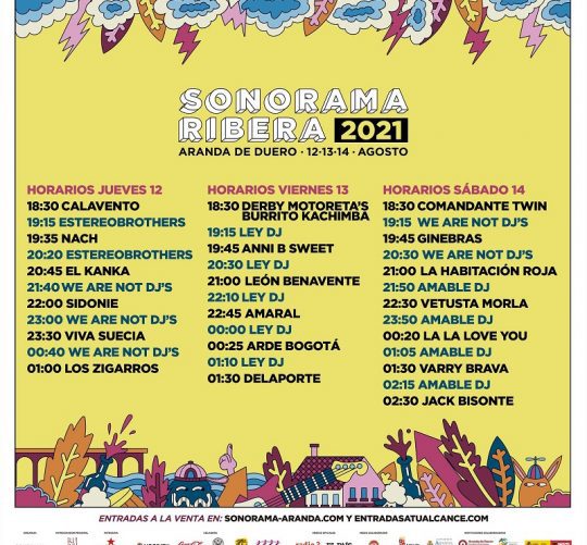 sonorama ribera 2021 horarios