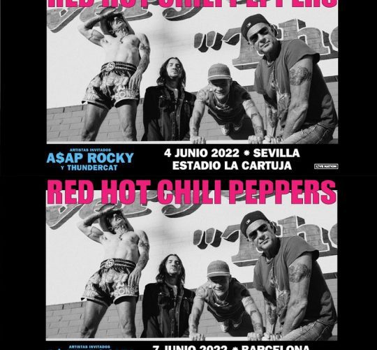 conciertos de red hot chili peppers en sevilla y barcelona en 2022