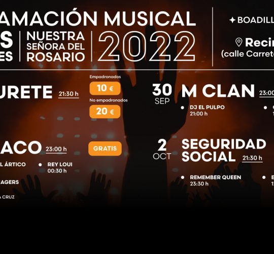 fiestas boadilla del monte 2023 conciertos