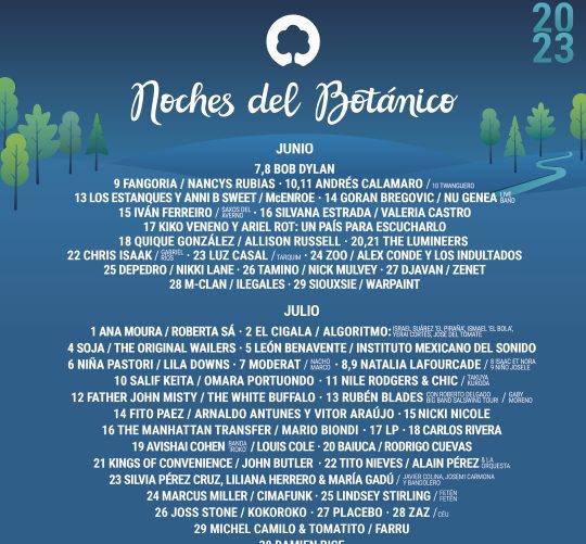 botánico conciertos