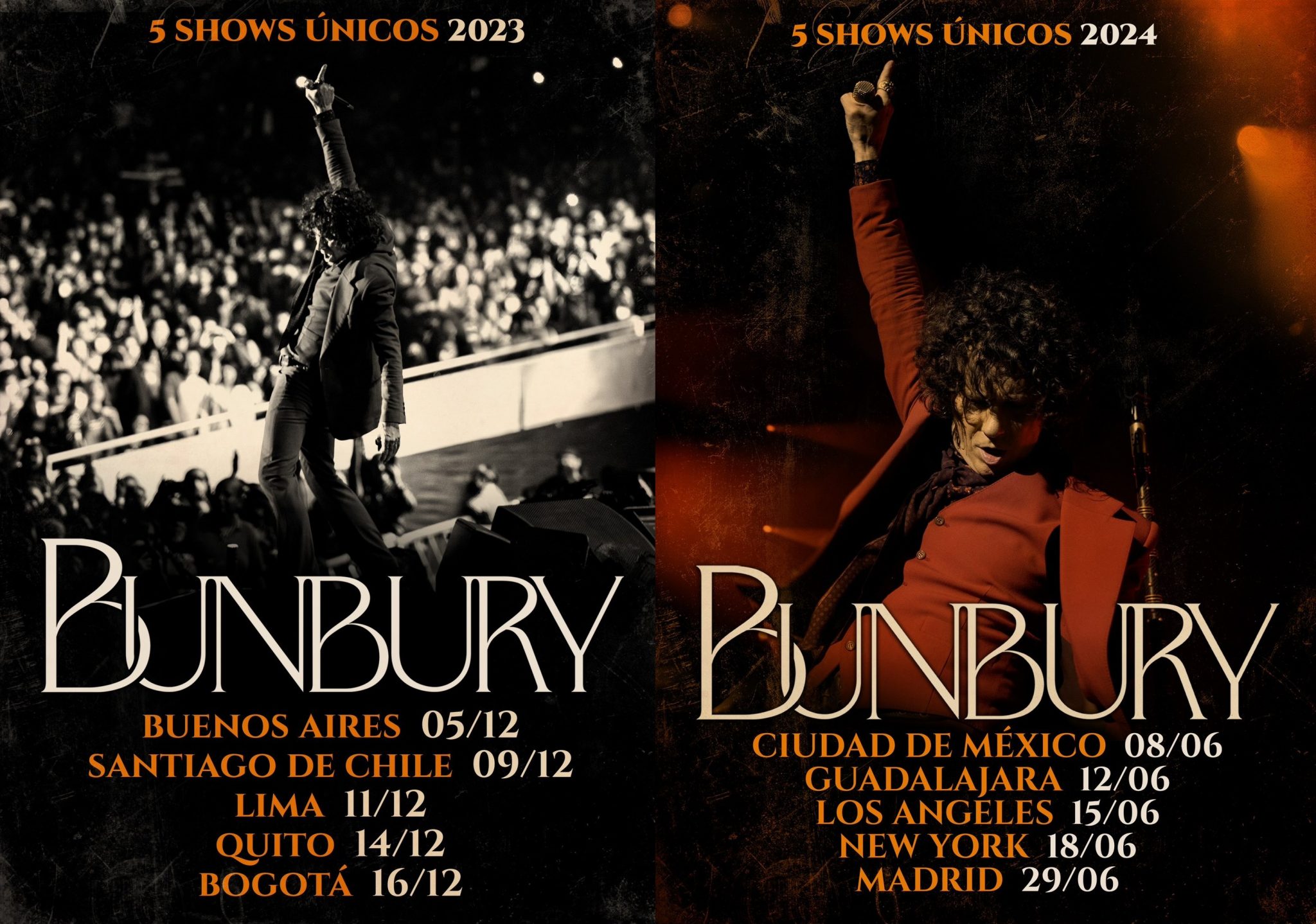 Conciertos de Bunbury en 2023 y 2024 MERCADEO POP