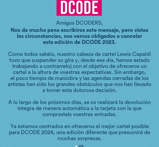 dcode 2023 cancelado