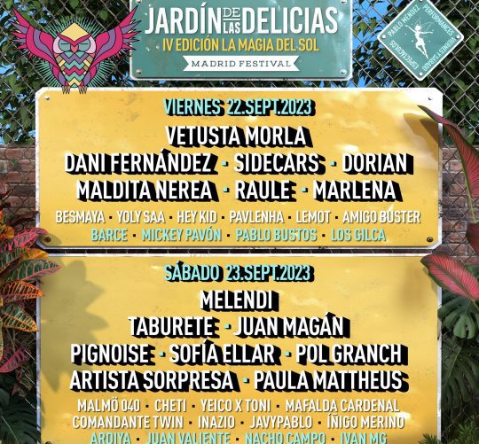 jardín delicias 2023 cartel