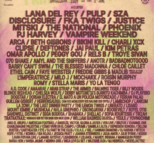 primavera sound 2024 cartel