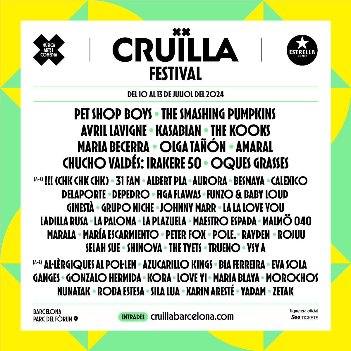 Festival Cruïlla 2024 cartel