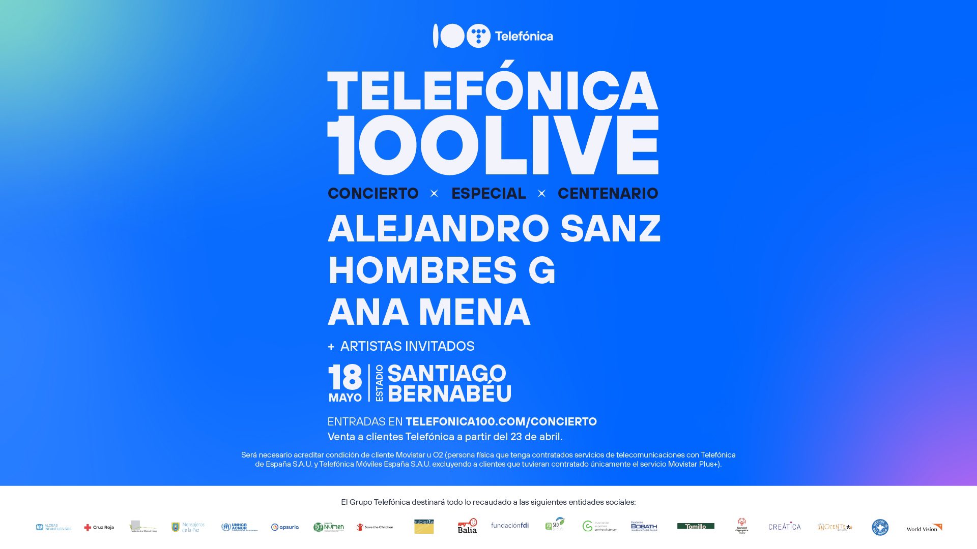 telefónica 100 años conciertos bernabéu