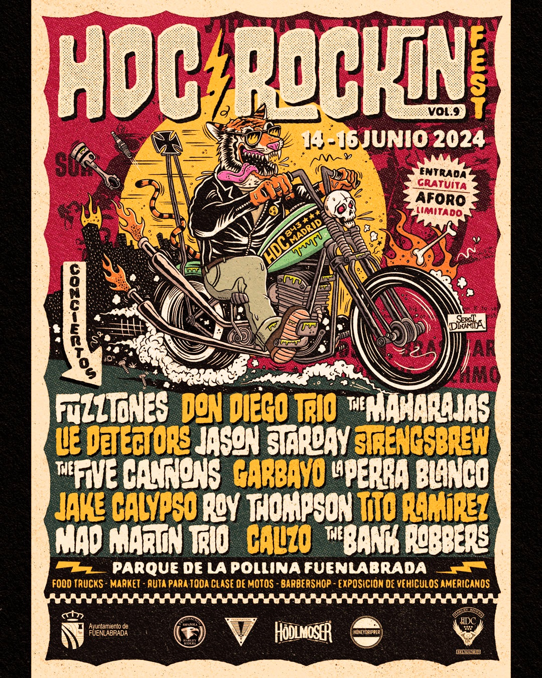 Cartel del HDC Rockin Fest 2024, gratis en junio en Fuenlabrada