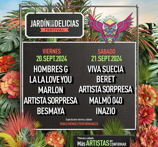 Hombres G y Viva Suecia estarán en el festival Jardín de las Delicias 2024 en Madrid