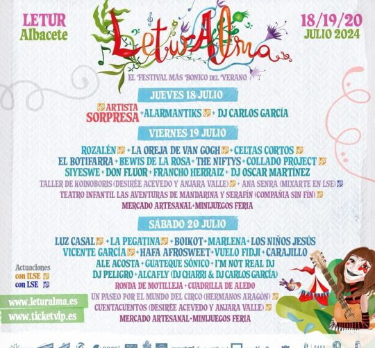 Artistas de Leturalma 2024, el festival de Rozalén en su propio pueblo de Albacete