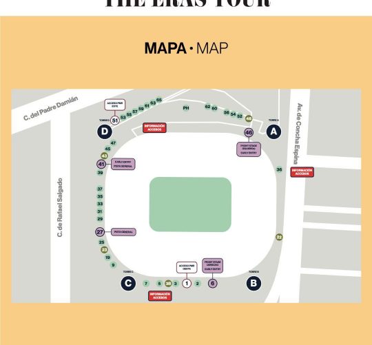 horarios y accesos para los conciertos de Taylor Swift en el Santiago Bernabéu de Madrid