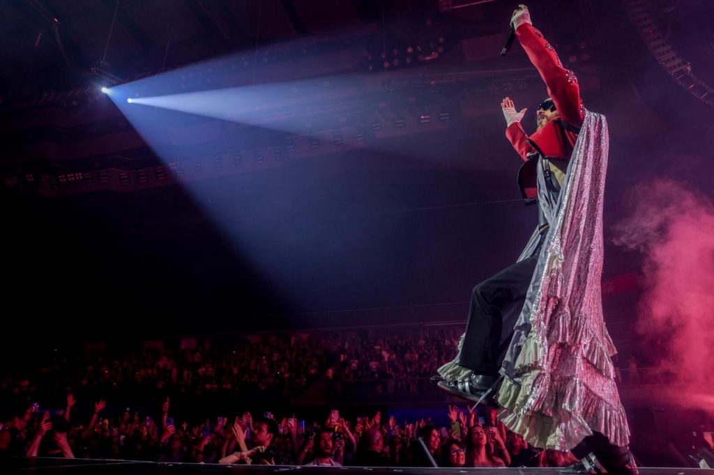 Jared Leto durante el concierto de Thirty Seconds to Mars en el WiZink Center de Madrid