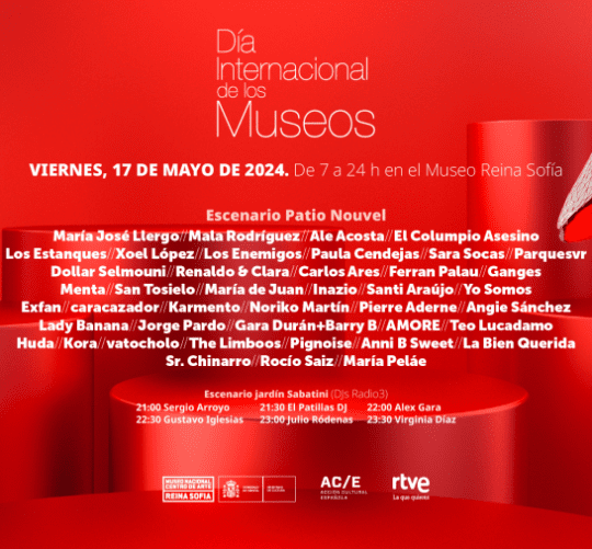 conciertos en el reina sofía por el día de los museos el 17 de mayo de 2024