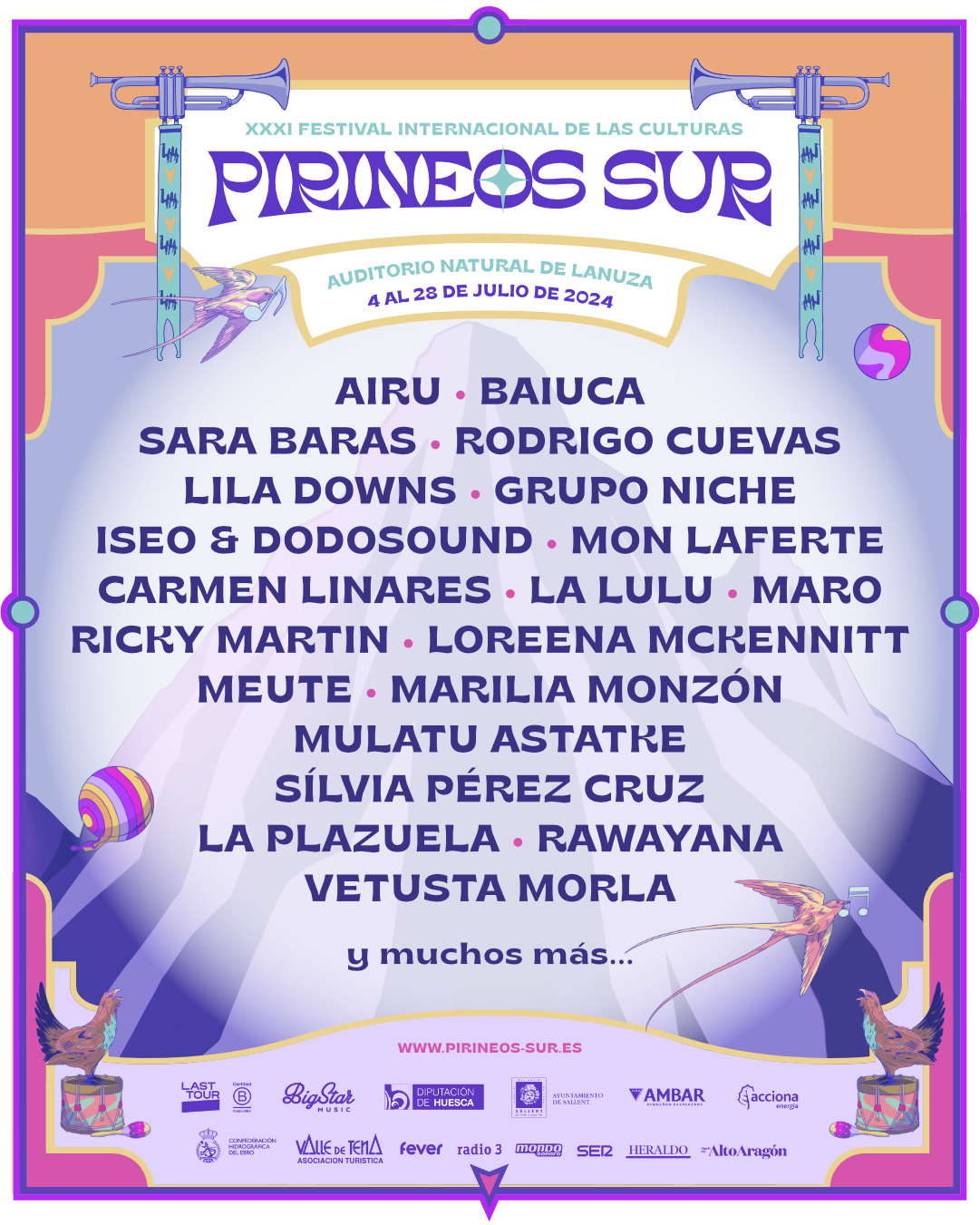 cartel del festival pirineos sur 2024