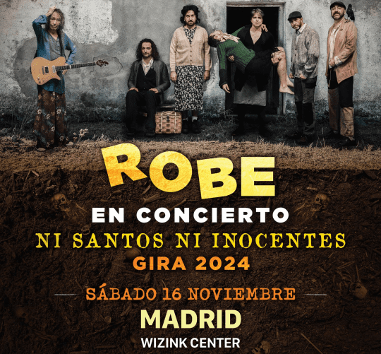 Robe anuncia concierto en el WiZink Center de Madrid para el sábado 16 de noviembre de este año 2024