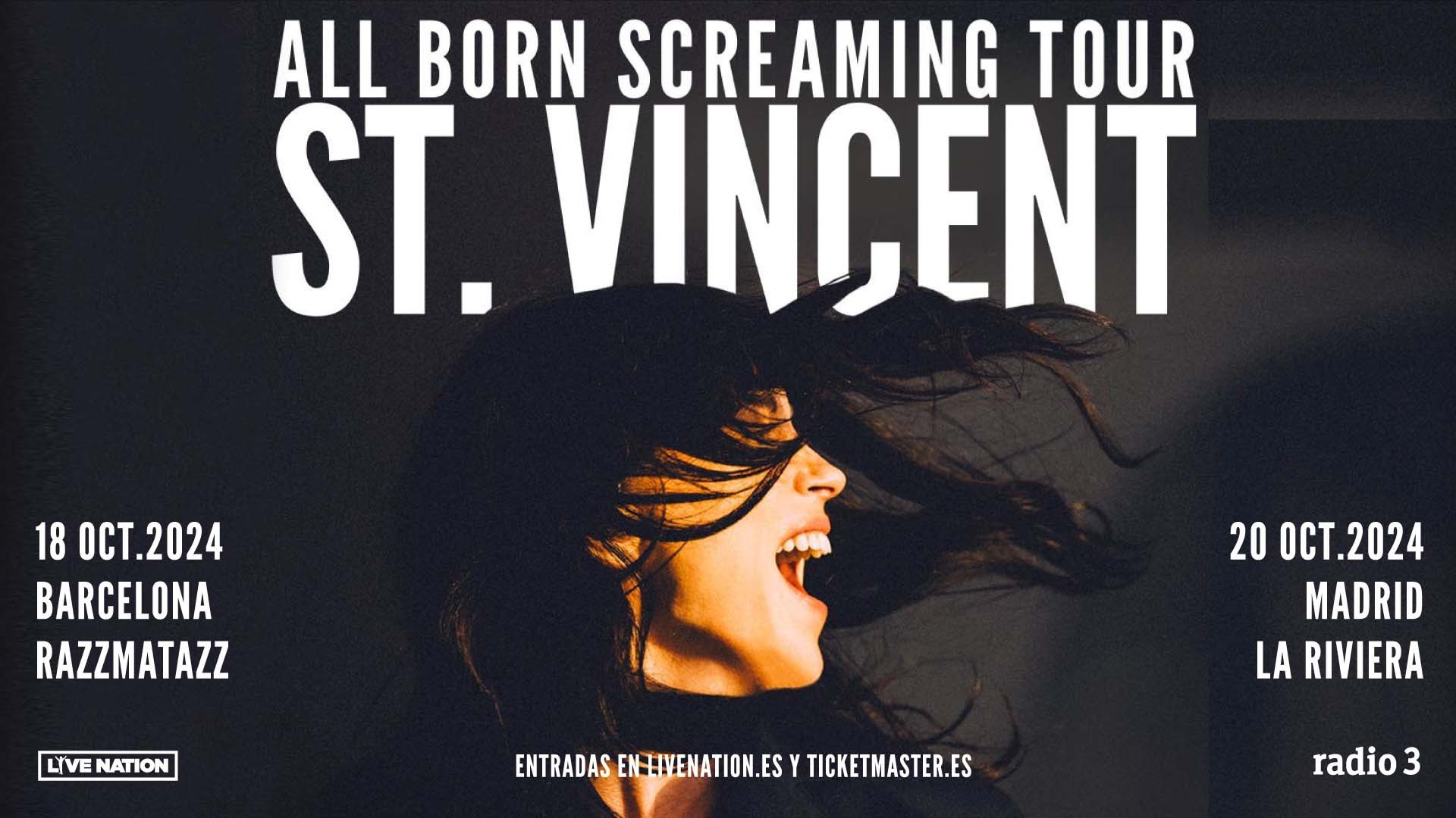 St Vincent anuncia conciertos en Barcelona y Madrid para octubre de este año. Las citas serán, concretamente, el 18 de octubre en Razzmatazz y el día 20 en La Riviera madrileña.