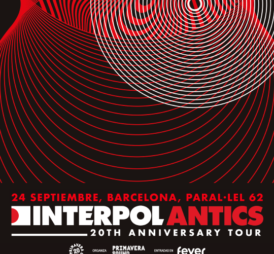Interpol celebrarán el vigésimo aniversario de 'Antics' el martes 24 de septiembre en Barcelona