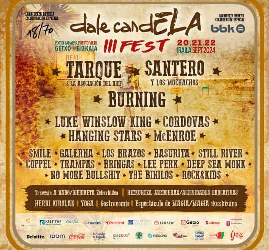 DalecandELA 2024 anuncia su cartel completo con una última tanda de incorporaciones. Se trata de la tercera edición de este festival gratuito que convertirá en septiembre de nuevo el Puerto Viejo de Getxo en un escenario único donde el principal objetivo será dar visibilidad a la ELA y recaudar fondos para la investigación