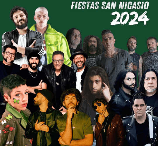 Programación completa de conciertos gratuitos en el Recinto Ferial de las Fiestas de San Nicasio 2024, que se celebran en el mes de octubre