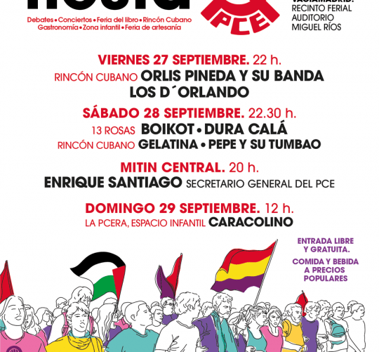 Este fin de semana se celebra la Fiesta del PCE 2024 en el Auditorio Miguel Ríos de Rivas Vaciamadrid