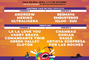 Sonorama Goes to Ibiza 2025 anuncia su cartel pro días. Mucha música, vino, gastronomía, sol, playa, buen ambiente y buena vibra nos esperan los días 4 y 5 de octubre en la Cala de Bou