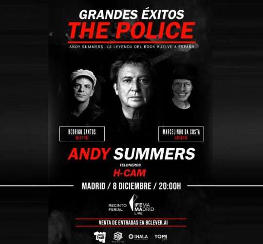 Andy Summers, legendario guitarrista de The Police, regresa a España para dar tres conciertos dentro de su gira 'Grandes Éxitos The Police'.