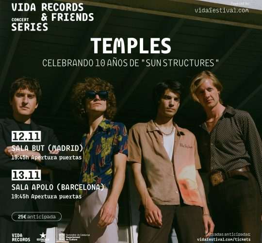 Temples celebrarán el décimo aniversario de su disco de debut, 'Sun Structures', con dos conciertos en Madrid y Barcelona