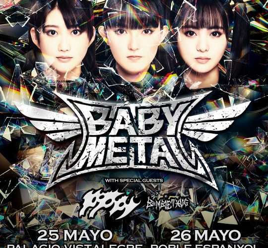 Babymetal regresarán a España para dar dos conciertos y visitarán Madrid (Palacio Vistalegre) y Barcelona (Poble Espanyol) en mayo de 2025