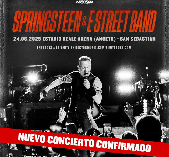 La alta demanda de entradas para la primera fecha anunciada (21 de junio) propicia el anuncio de un segundo concierto de Bruce Springsteen & The E Street Band en San Sebastián