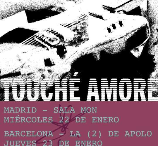 Touché Amoré anuncia conciertos en Madrid y Barcelona. La banda californiana presentará su nuevo disco, el primero que publican desde 2020, el 22 de enero en la sala Mon y el 23 de enero en La (2) de Apolo