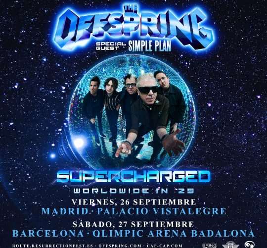 The Offspring visitará España en septiembre de 2025 para publicar su recientemente publicado nuevo disco, en dos conciertos en los que contará con Simple Plan como banda invitada