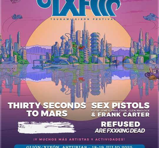 Sex Pistols (con Frank Carter como cantante junto a Steve Jones, Paul Cook y Glen Matlock), Thirty Seconds to Mars y Refused (en su gira de despedida) son los primeros confirmados del cartel del Tsunami Xixón 2025
