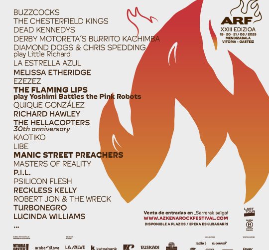 El Azkena Rock Festival 2025 anuncia hoy un contundente avance del cartel de su próxima edición, del 19 al 21 de junio en Vitoria-Gasteiz