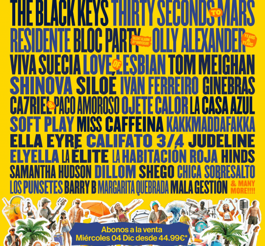El FIB 2025 desvela su primer avance de cartel. La cita es, recordemos, en Benicàssim (Castellón) del 17 al 19 de julio del próximo año 2025.