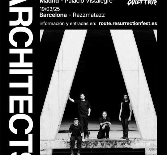 Architects anuncian dos conciertos en España el próximo mes de marzo de 2025. Concretamente, las citas serán el 18 de marzo en el Palacio Vistalegre de Madrid y el día 19 en la sala Razzmatazz de Barcelona.