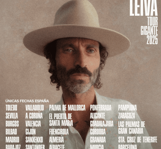 Leiva anuncia los conciertos del 'Tour Gigante 2025', en el que presentará las canciones de su nuevo disco, 'Gigante', que llegará en la primavera del próximo año.