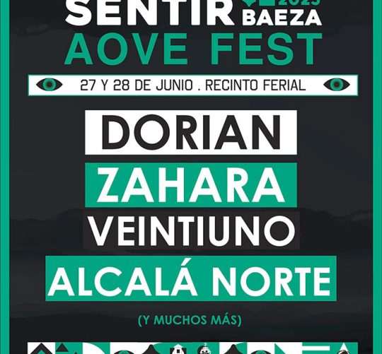 Dorian, Zahara, Veintiuno y Alcalá Norte primeras confirmaciones del festival Sentir Baeza AOVE Fest 2025, que será los días 27 y 28 de junio