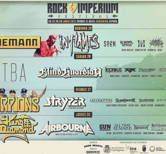 El Rock Imperium Festival 2025 cierra su cartel a falta de una sola banda, con una potente tanda de confirmaciones comandada por Scorpions