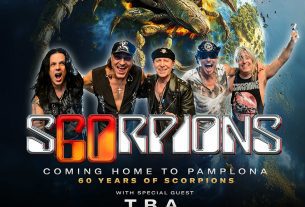 Los gigantes del hard rock Scorpions llevarán la celebración de su 60 aniversario al Navarra Arena de Pamplona el próximo 15 de julio de 2025