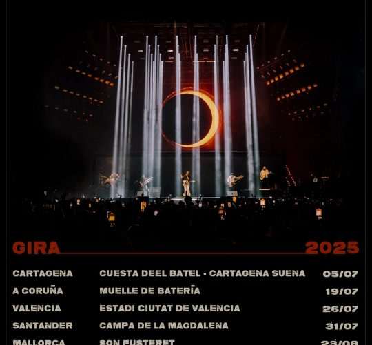 La banda española Arde Bogotá anuncia seis conciertos para 2025 en Cartagena, A Coruña, Valencia, Santander, Palma de Mallorca y Sevilla.
