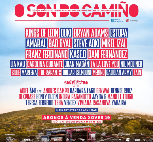 O Son do Camiño 2025 desvela las primeras confirmaciones de un cartel que, como es habitual, se caracteriza por su eclecticismo salvaje