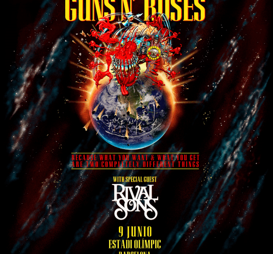 Ya tenemos los precios de las entradas para el concierto de Guns n' Roses en el Estadi Olímpic de Barcelona el 9 de junio de 2025.