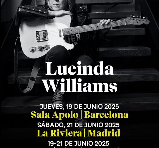 Además de su ya anunciada participación en el Azkena Rock Festival 2025, Lucinda Williams anuncia ahora dos conciertos en salas de Barcelona y Madrid