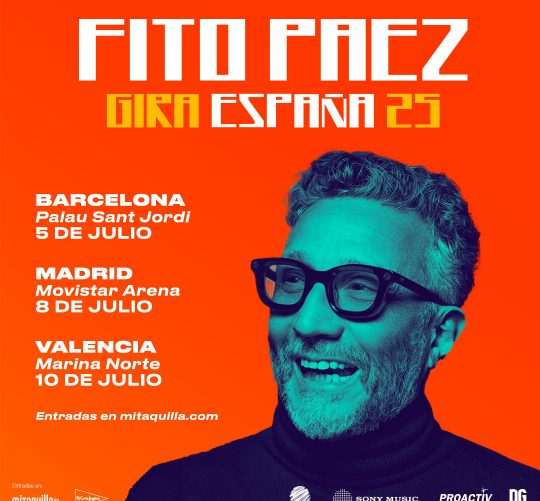 El inconfundible Fito Páez, uno de los mayores iconos de la música en español y un referente del rock argentino, vuelve a España en 2025 en una nueva gira de conciertos.
