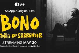 'Bono: Stories of Surrender', la grabación del show en solitario del cantante de U2, se estrenará mundialmente el día 30 de mayo en Apple TV
