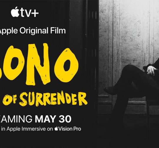 'Bono: Stories of Surrender', la grabación del show en solitario del cantante de U2, se estrenará mundialmente el día 30 de mayo en Apple TV